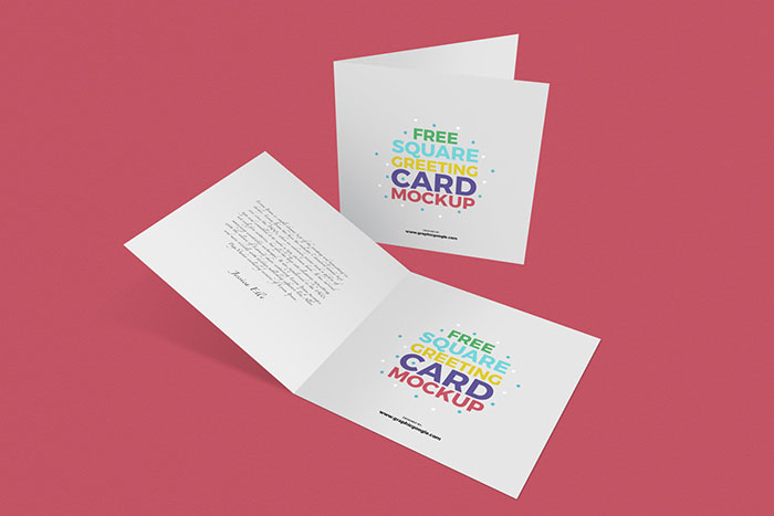 Free-Square-Greeting Top greeting card mockup templates and designs to pick from