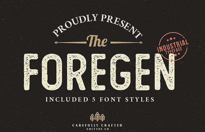 The-Foregen-Industrial-Typeface-–-Free-700x450 Industrial fonts that you can use for thematic designs