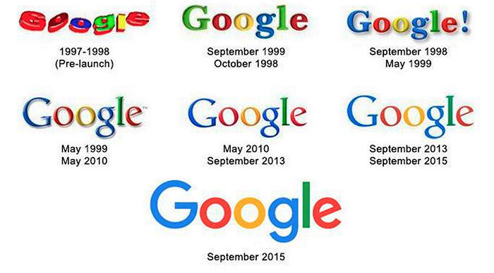 google-700x388 The spectacular logo evolution of famous brands