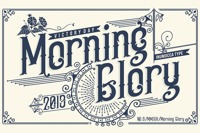 morning-glory Great looking Victorian fonts that you can use in your designs