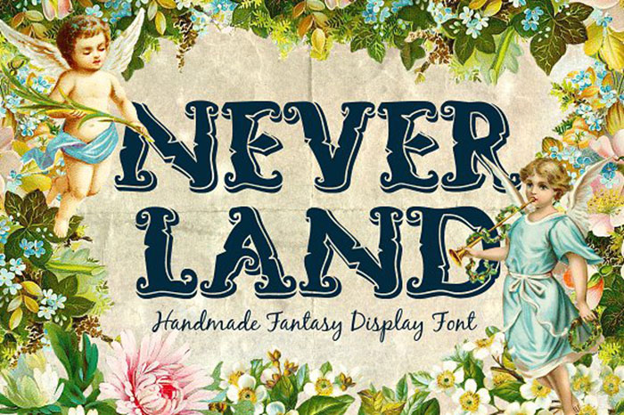 neverland Fantasy font options to download with a click to your computer
