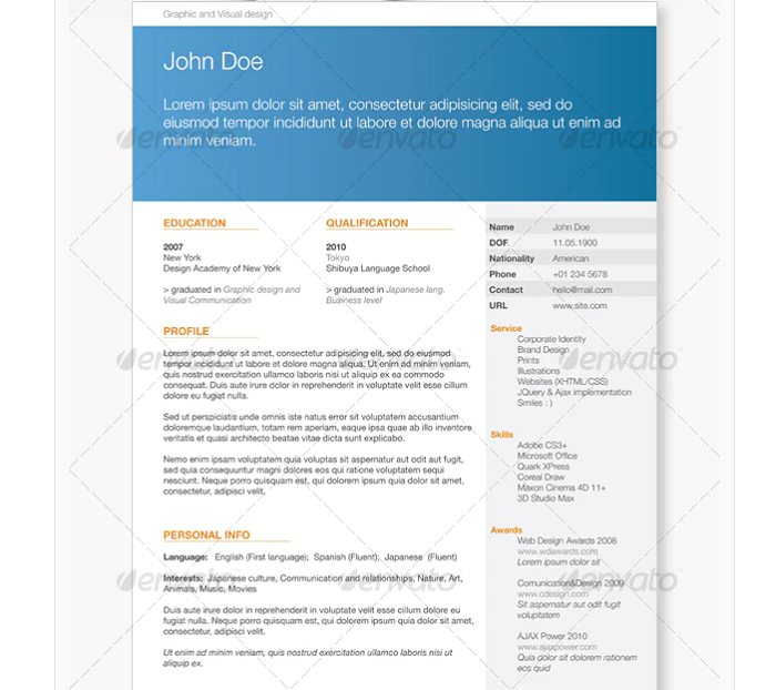 s3-1 Minimalist resume template examples you could download