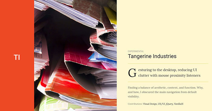 tangerine-700x367 UI designer portfolio examples that kick ass