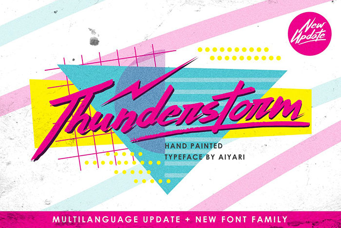 thunderstorm The best 90s fonts to create retro nostalgia designs