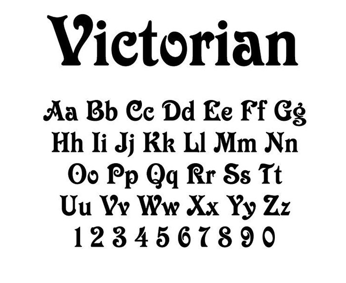 old victorian style font
