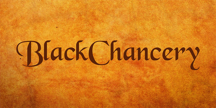 Black-Chancery 30 Steampunk Fonts to Use for Creating An Awesome Design