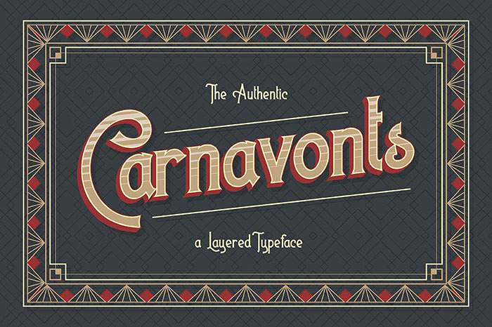 Carnavonts Adventure font examples for those outdoorsy projects