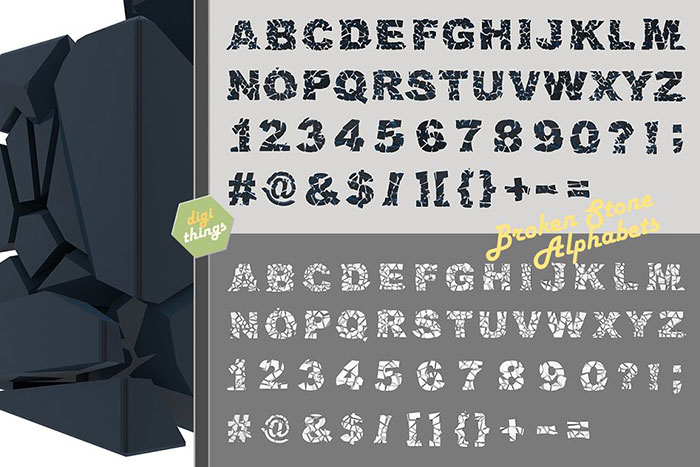 Cracked-stone-Alphabets Download these cracked font examples and create cool designs