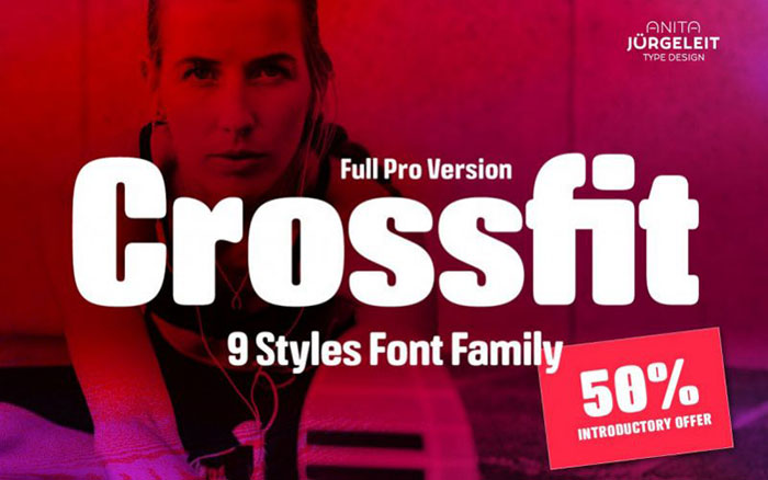 Crossfit-Headline-Font-Family Adventure font examples for those outdoorsy projects