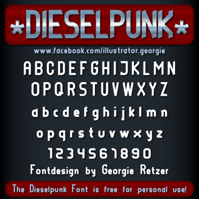 DIESELPUNK 30 Steampunk Fonts to Use for Creating An Awesome Design