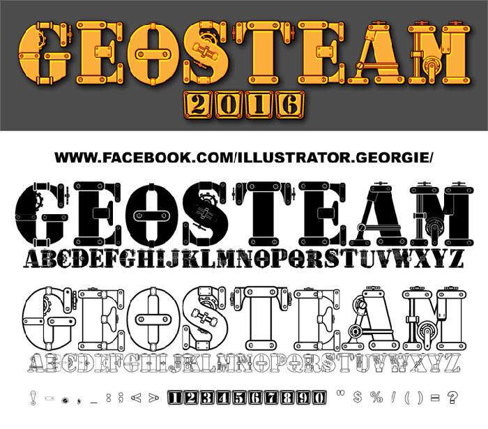 Geosteam Steampunk Fonts to Use for Creating A Futuristic Design