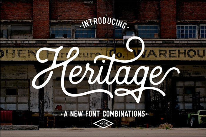 Heritage-Font Adventure font examples for those outdoorsy projects