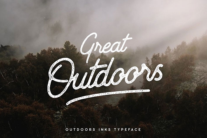 Outdoors-Inks-Typeface-Adventure-Font Adventure font examples for those outdoorsy projects