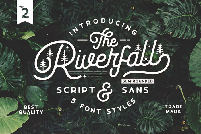 RiverfallSemiRounded-Font Adventure font examples for those outdoorsy projects