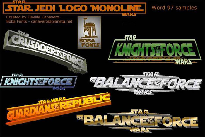 Star-Jedi-Logo Star Wars Font Examples to Create Designs from A Galaxy Far, Far Away