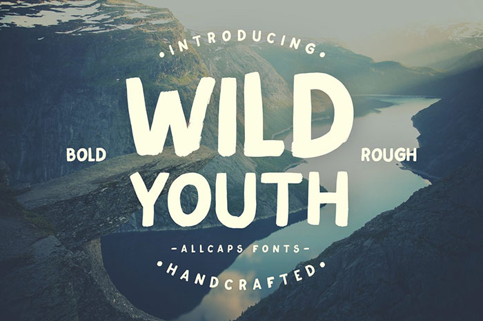 Wild-Youth-Adventurous-Font Adventure font examples for those outdoorsy projects