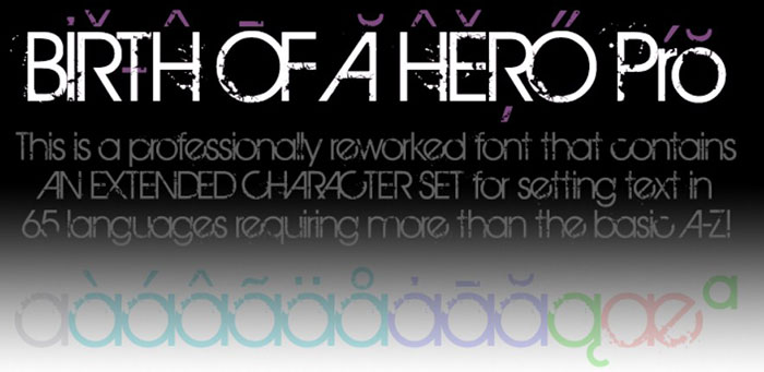 birth-of-hero Download these cracked font examples and create cool designs