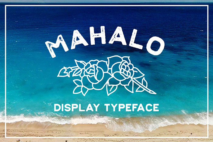 mahalo Adventure font examples for those outdoorsy projects
