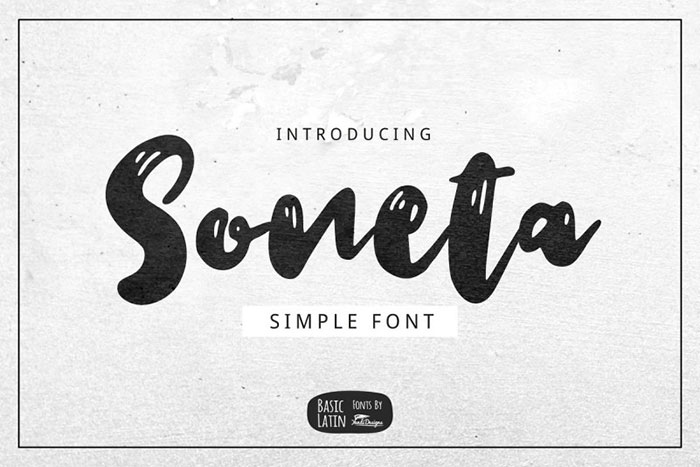 soneta Awesome artistic fonts that you can quickly download for your projects