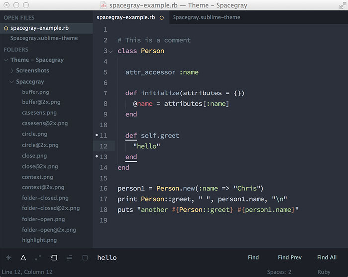 space-grey Sublime Themes to Use for A Better Color Scheme