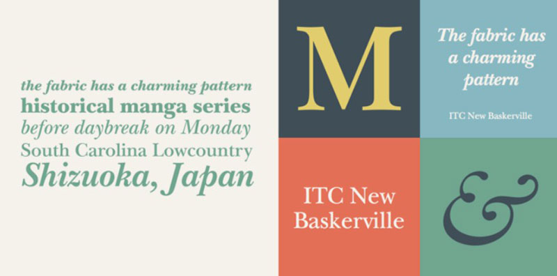 ITC-New-Baskerville Futura font pairing options to use in your designs