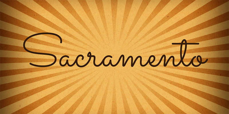 Sacramento Montserrat font pairing options to use for a modern design