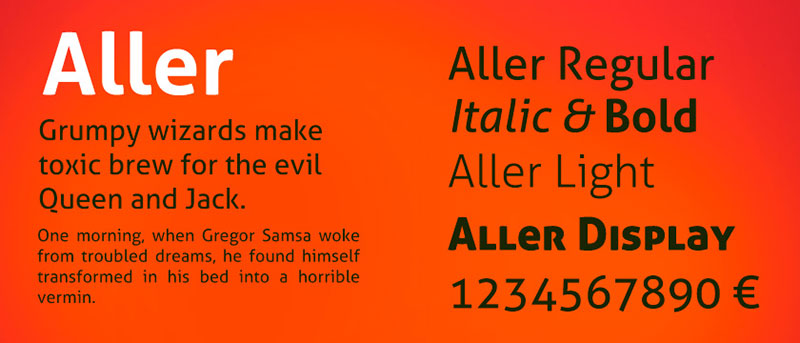 aller The 50 best free fonts on Font Squirrel you must have