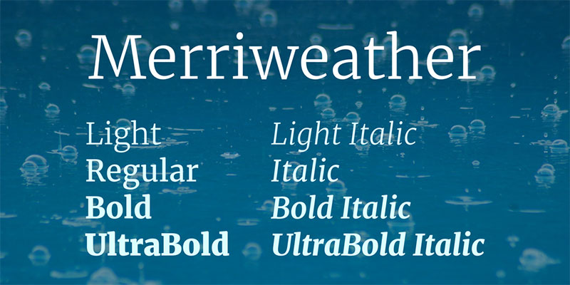 merriweather Montserrat font pairing options to use for a modern design