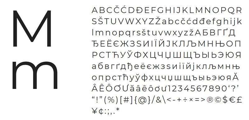 monsterat-1 Bodoni font pairing examples that look great