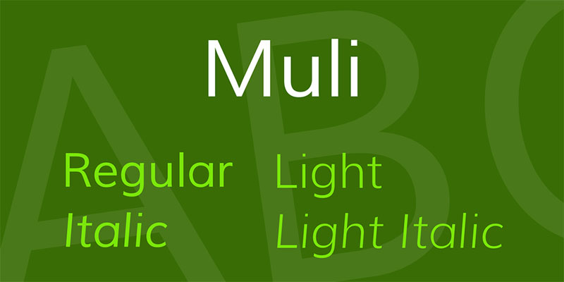 muli-1 Montserrat font pairing options to use for a modern design