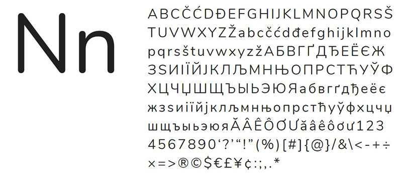 nunito Fonts similar to Avenir that will get the job done