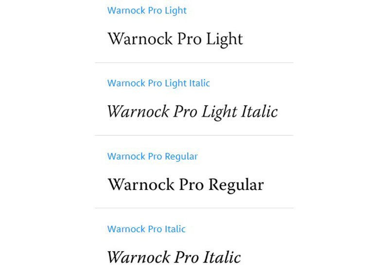 Warnock-OpenType-option-from-Adobe 15 Fonts Similar To Trajan That You Can Use In Your Designs