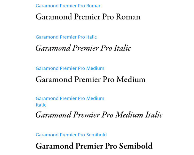 garamond-premierpro 16 Fonts Similar To Garamond: Alternative Typefaces
