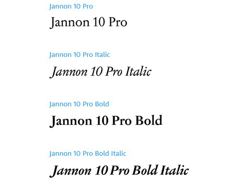 jannon-font Fonts similar to Garamond. The alternative typefaces
