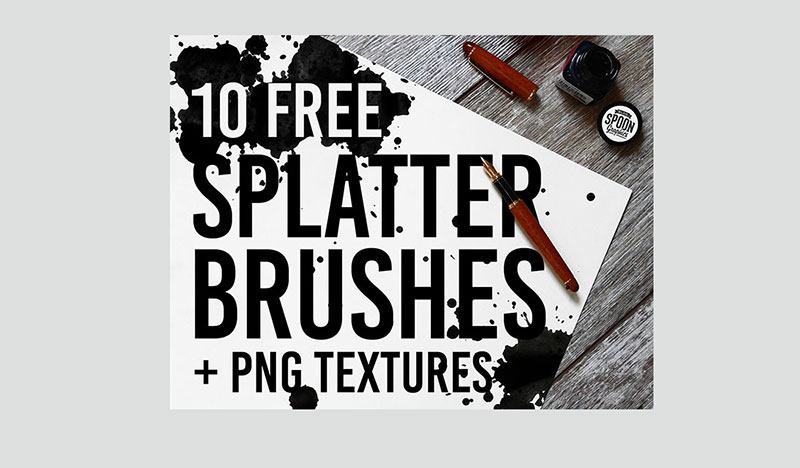 10-Free-Ink-Splatter-Photoshop-Brushes-and-PNG-Textures Awesome Photoshop ink brushes you should start using