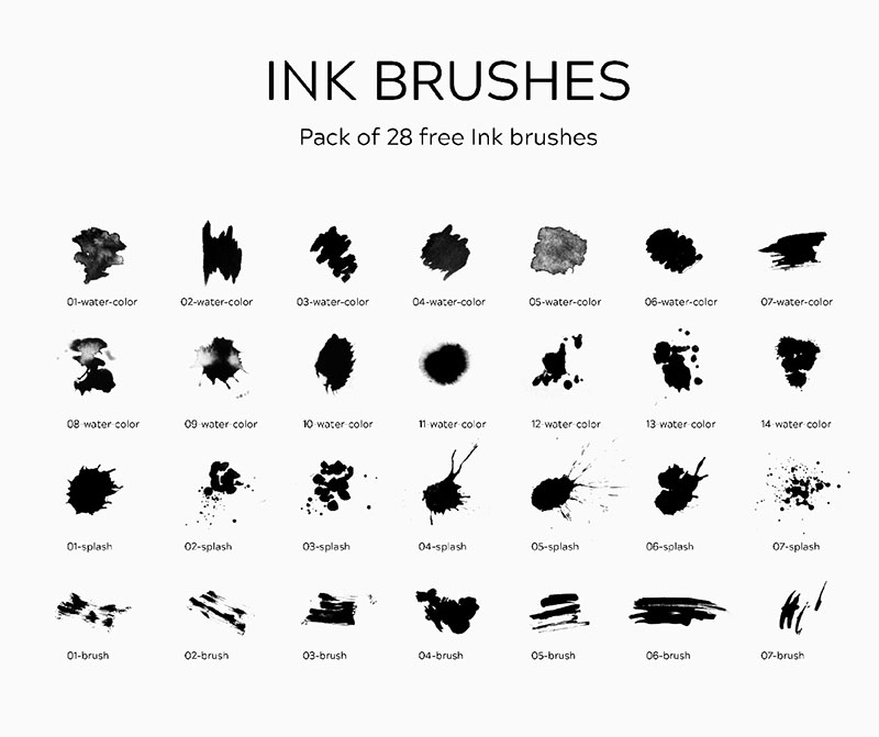 Free-Ink-Brush-Photoshop-Creative-stains Awesome Photoshop ink brushes you should start using