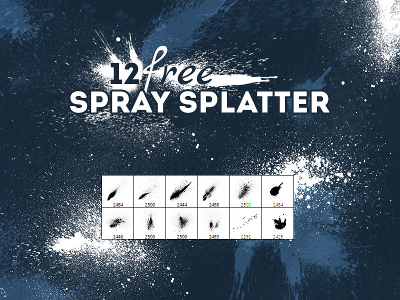 Free-Spray-Splatter-Photoshop-brushes Cool Photoshop splatter brushes to use in your designs