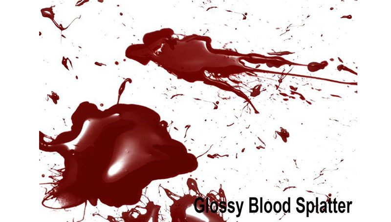 Glossy-Blood-Splatter Cool Photoshop splatter brushes to use in your designs