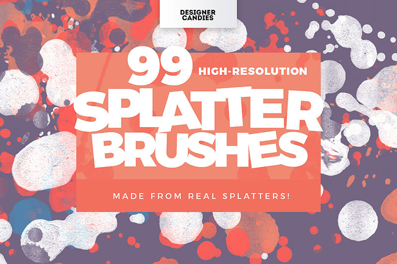High-Res-Splatter-Brushes-for-Photoshop Cool Photoshop splatter brushes to use in your designs