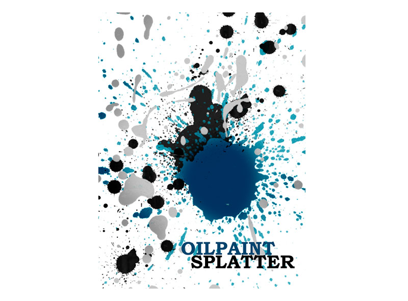 Oil-Paint-Splatter-Brushes Cool Photoshop splatter brushes to use in your designs
