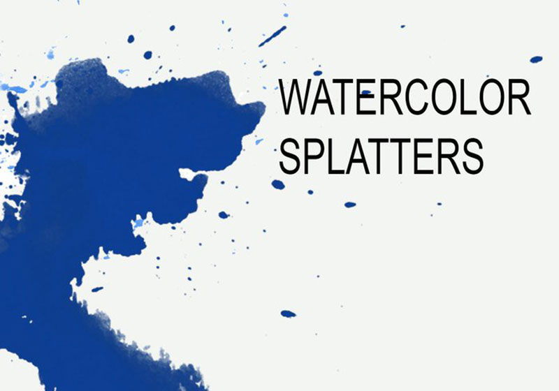 Watercolor-Splatter Cool Photoshop splatter brushes to use in your designs