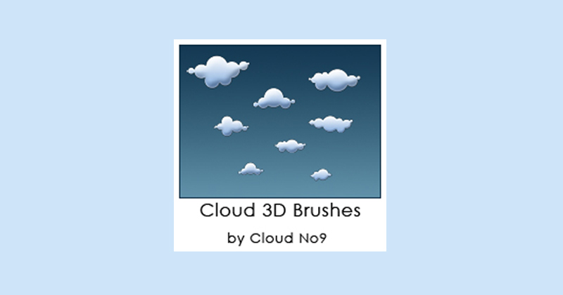 Cloud-3D-Brushes-ver.1-Cartoonish-appearance 26 Photoshop Cloud Brushes That You Must Have In Your Toolbox
