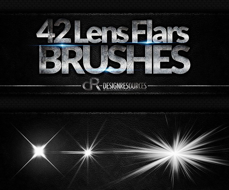 42-Lens-Flare-Brushes-Dazzle-looks Photoshop star brushes that will make your designs better
