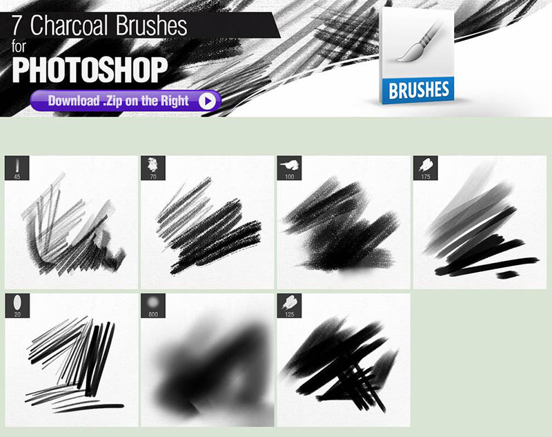 7-Charcoal-Brushes-Partners-for-the-entire-project The best Photoshop drawing brushes that you can download
