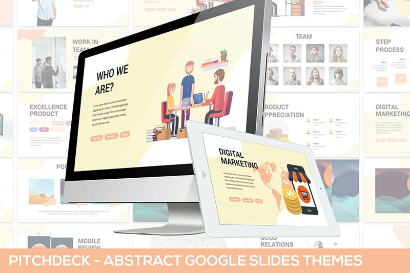 Abstract-Pitchdeck-Google-Slides-Template-Abstract-and-minimalist The best Google Slides templates for teachers - 35 Examples