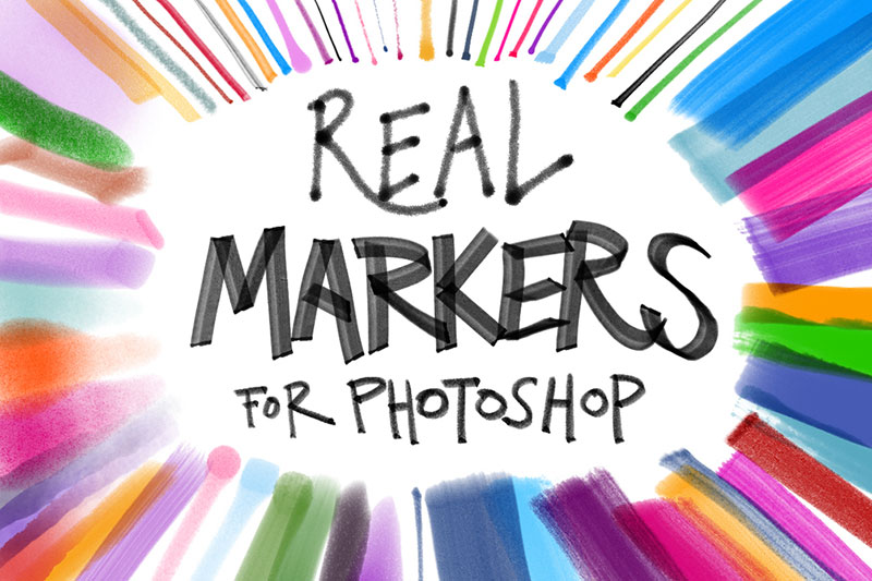 Real-Markers-for-Photoshop-Free-Brushes-Premium-quality The best Photoshop drawing brushes that you can download