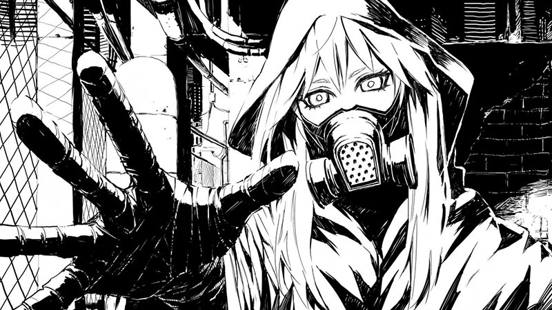 1Vocaloid-GUMI-wearing-gasmask-For-anime-fans Cyberpunk wallpaper examples for your futuristic desktop