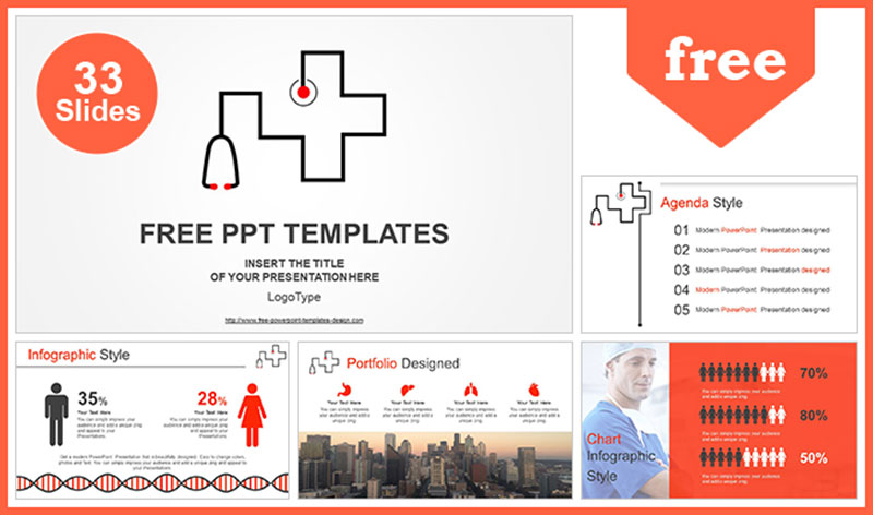 Stethoscope-Hospital-Symbol-PowerPoint-Template-The-most-popular-instrument 23 Top notch medical PowerPoint templates