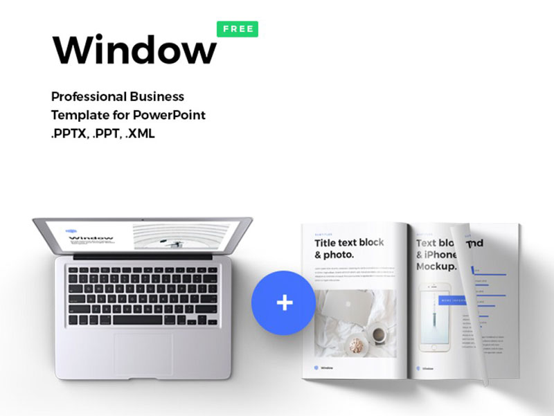 window The best free minimalist Powerpoint templates