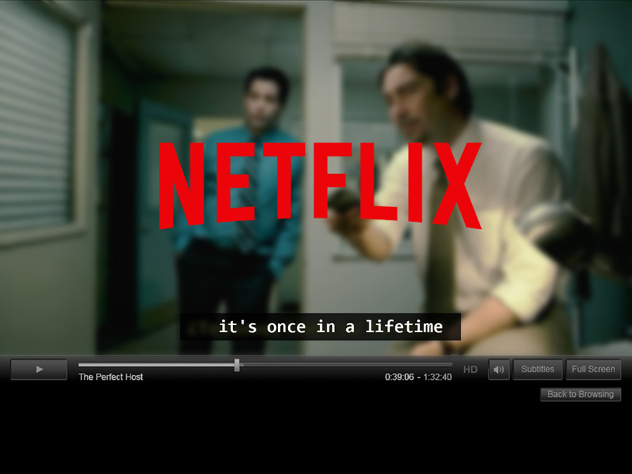 chill word in netflix font